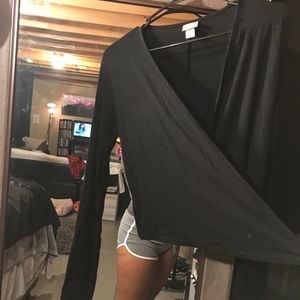 Black wrap top from target